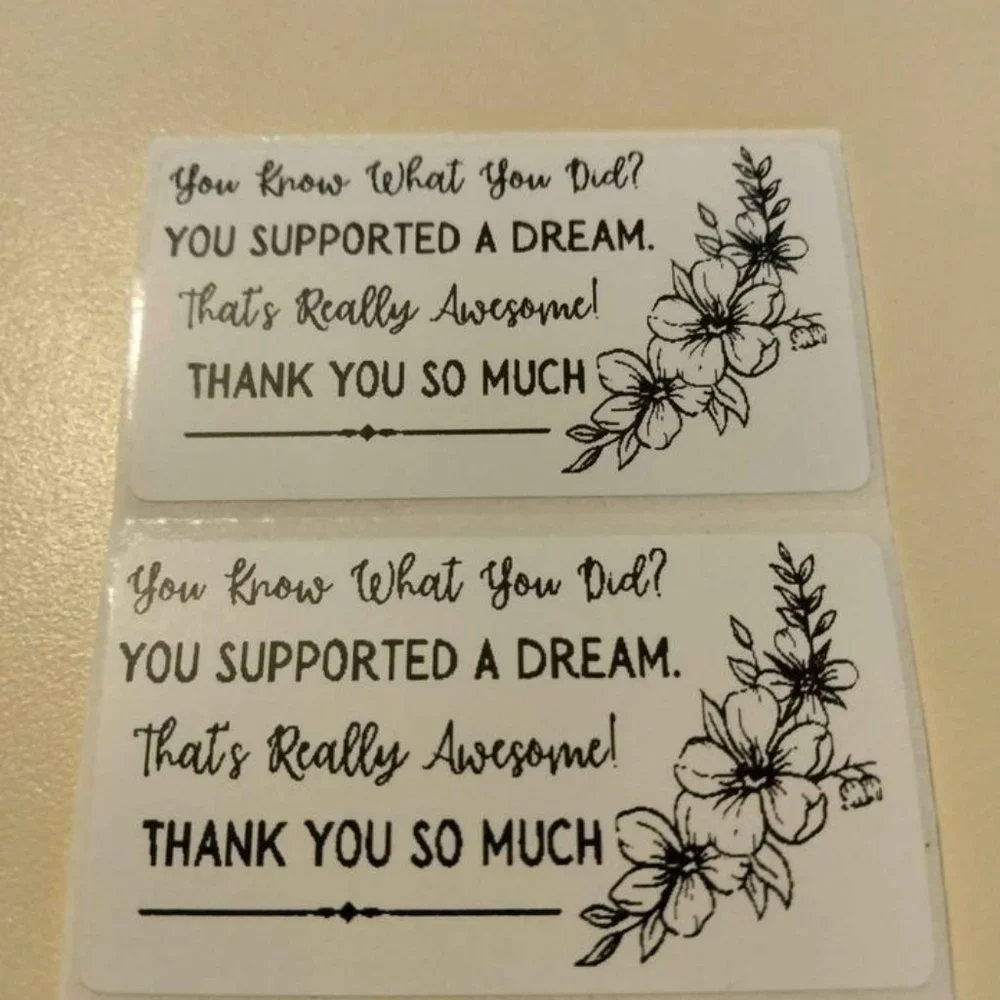 💙100 Support A Dream- Shipping Labels Thermal Packaging Stickers 2.25